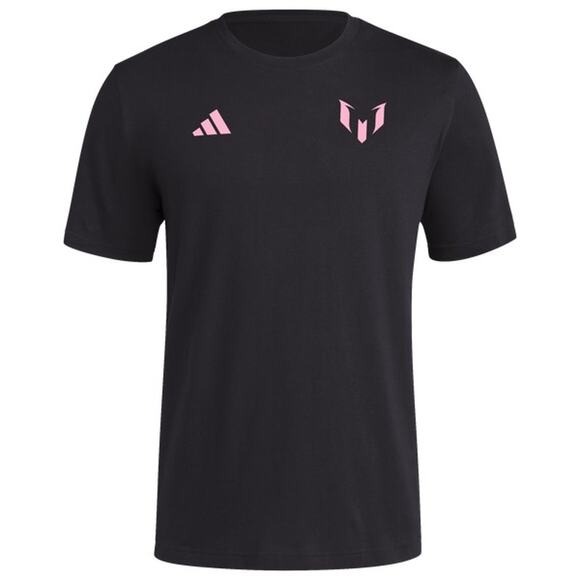 NEW Adidas Messi Name & Number Tee Men’s Large Black JF4290 Graphic Shirt - Picture 1 of 5